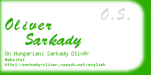 oliver sarkady business card